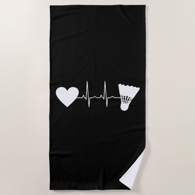 Serviette De Plage Badminton - Ball de Badminton (Devant)