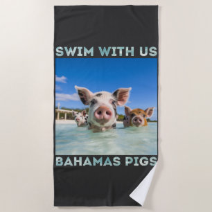 Serviette De Plage Bahamas Pigs de natation Exuma