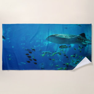 Serviette De Plage Baignade estivale avec les requins