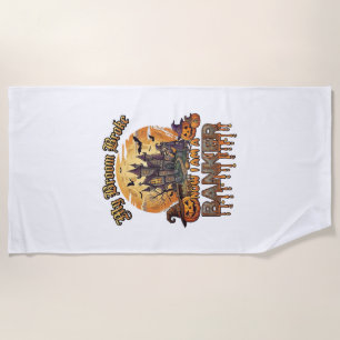 Serviette De Plage Balai Banquier Cassé Maison Hantée Halloween Sorci