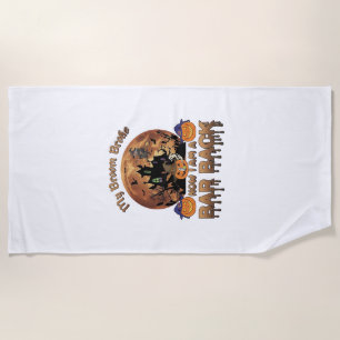 Serviette De Plage Balai Brisé Bar Retour Maison Hantée Halloween Sor