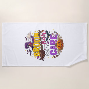Serviette De Plage Balai Cheveux N'importe Halloween Sorcière Chapeau