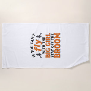 Serviette De Plage Balai de sorcière drôle Grande fille Conception de