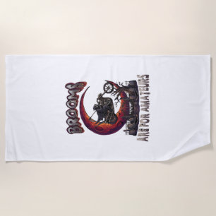 Serviette De Plage Balais Amateurs Grim Reaper Moto Halloween R