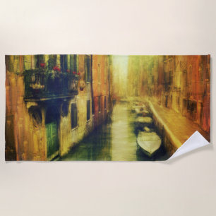 Serviette De Plage Balcon du Canal de Venise
