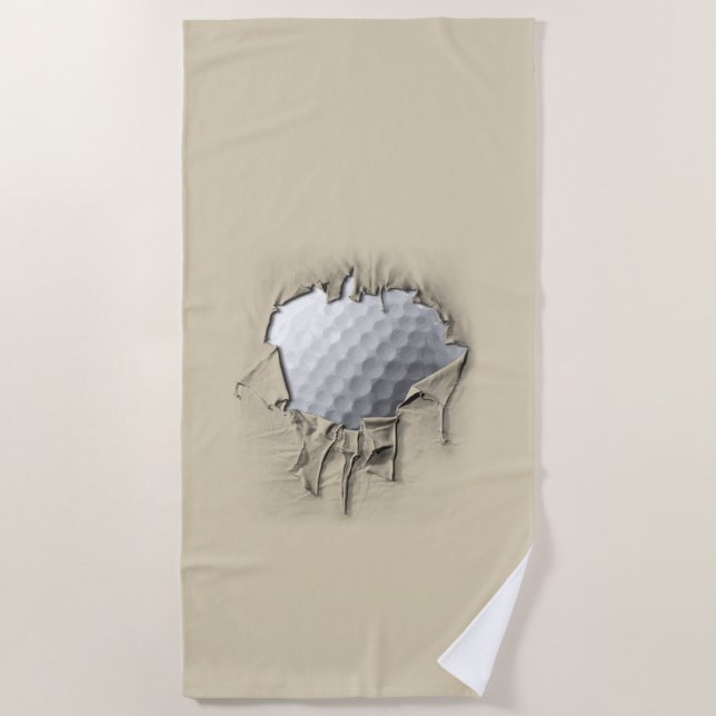 Serviette De Plage Balle de golf Torn (Devant)