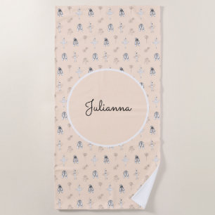 Serviette De Plage Ballerina et Fleurs de Pêche