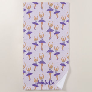 Serviette De Plage Ballet scandinave Ballerina Custom