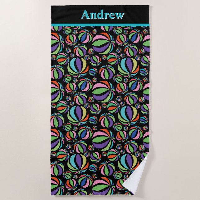 Serviette De Plage Ballons de plage personnalisés  (Devant)