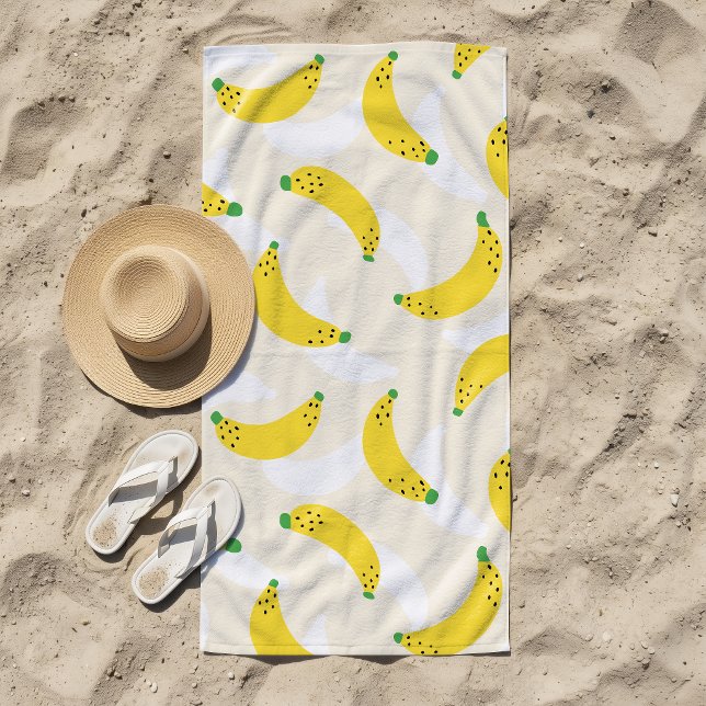 Serviette De Plage Banane Pop Jaune Crème (Créateur téléchargé)