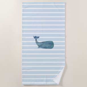 Serviette De Plage Bande nautique de baleine