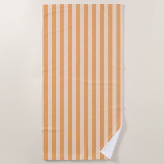 Serviette De Plage Bandes orange (Devant)