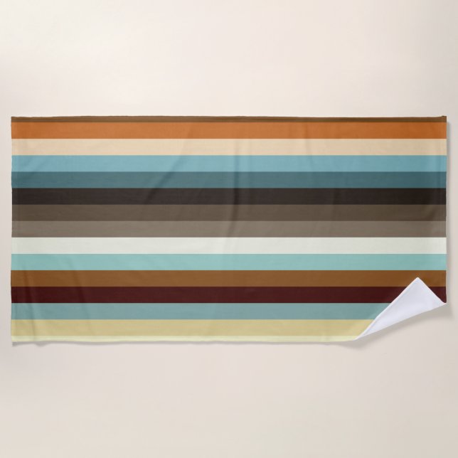 Serviette De Plage Bandes rétro (Devant)