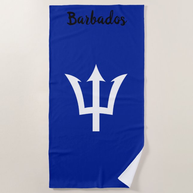 Serviette De Plage Barbados Trident blue Beach Towel (Devant)