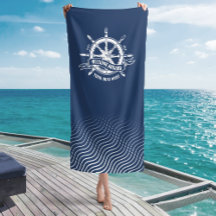 Barre de Navire Nautique Bienvenue à Bord Bleu Mar