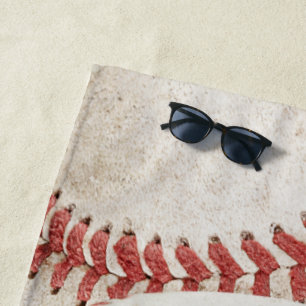 Serviette De Plage Baseball rustique personnalisé moderne élégant ten
