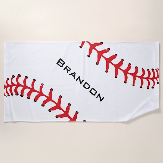 Serviette De Plage Baseball Stitching Design Beach Towel (Devant)