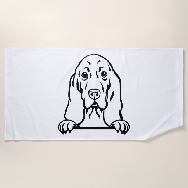 Serviette De Plage Basset Hound (Devant)