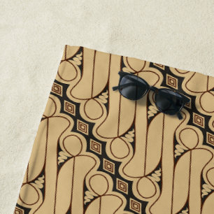 Serviette De Plage Batik Parang, Motif indonésien, Javanais, Ethnique