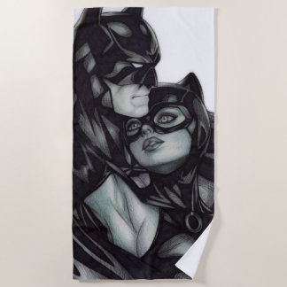 Serviette De Plage Batman & Catwoman ~ Bruce wayne & Selina Kyle