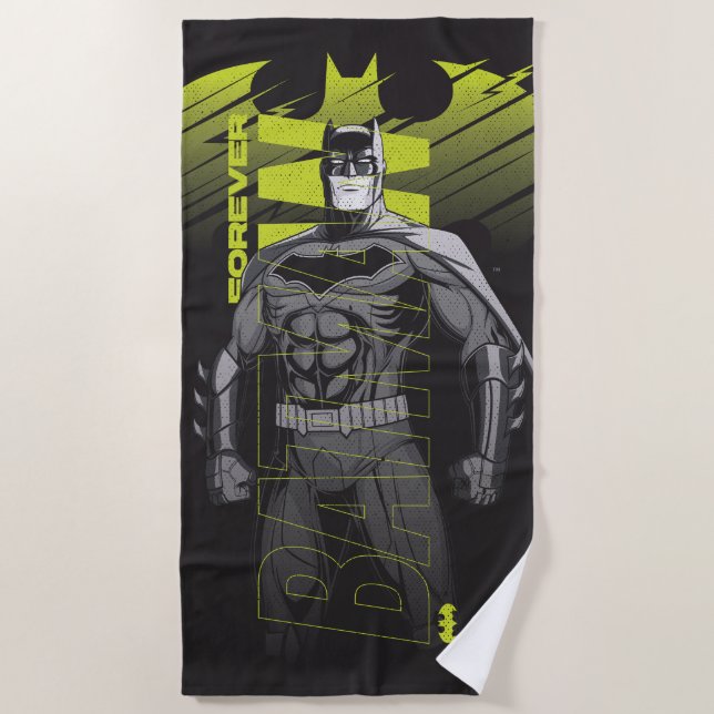 Serviette De Plage Batman Power Up Caractère Art (Devant)