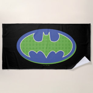 Serviette De Plage Batman Symbole pourpre et vert