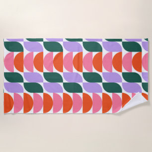 Serviette De Plage Bauhaus Mid Century moderne géométrique MCM Rétro