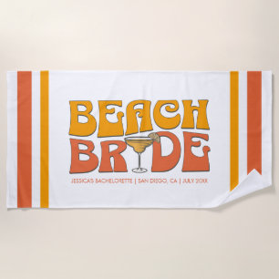 Serviette De Plage Beach Bachelorette Party Super Beach Bride Custom