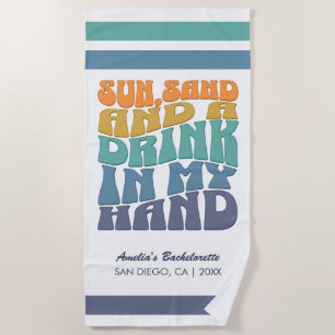 Serviette De Plage Beach Bachelorte Party Super Retro Bridesmaid