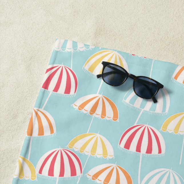 Serviette De Plage Beach Parasol Summer (En situation)