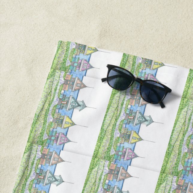 Serviette De Plage Beach Shack Life 1; Beach Towel (En situation)