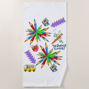 Serviette De Plage Beach Towel Back to School est Cool