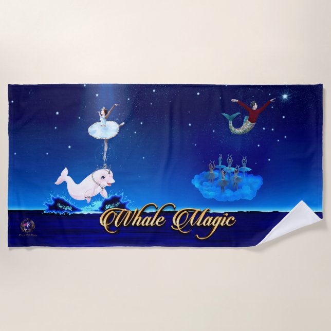 Serviette De Plage Beach Towel Heavenly Ballet "Reach For The Stars!" (Devant)