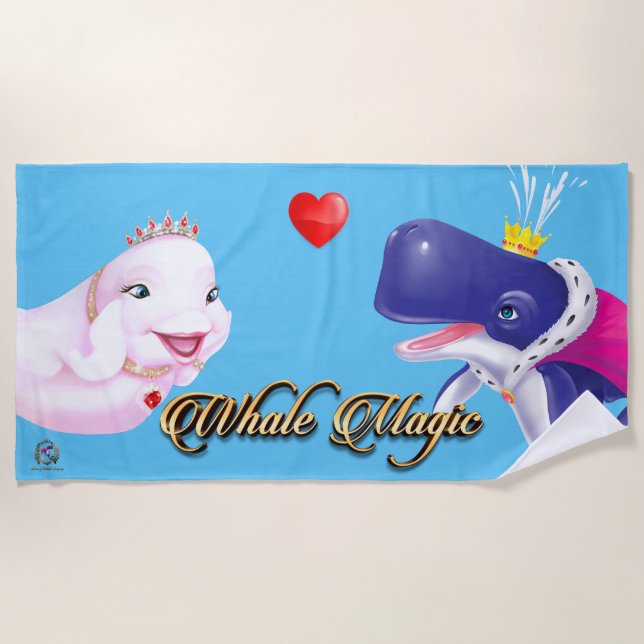 Serviette De Plage Beach Towel Prince & Princess of Whales LOVE! (Devant)