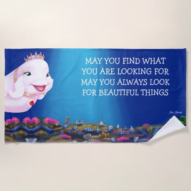 Serviette De Plage Beach Towel Princess Eviana "Belles choses..." (Devant)