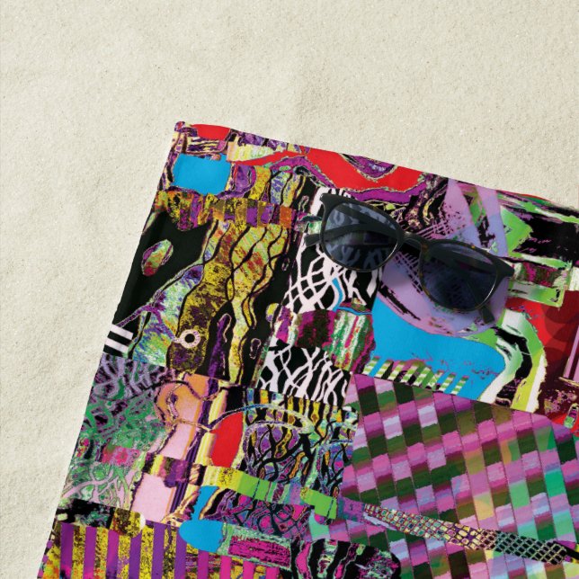 Serviette De Plage Beach Towel – Urban Fractals (En situation)