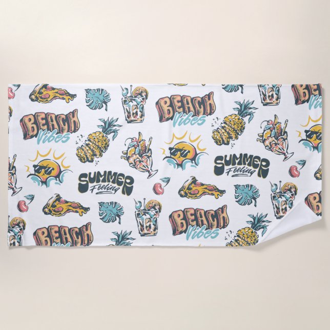Serviette De Plage Beach Vibes (Devant)