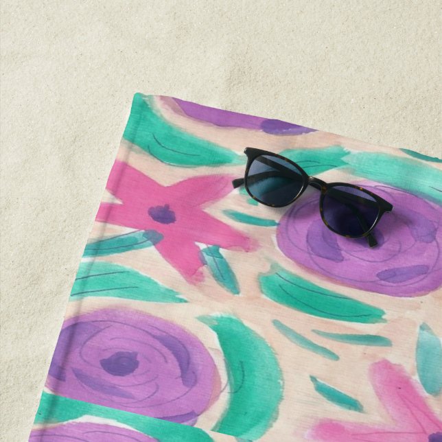Serviette De Plage Beachy Boho Print Beach Towel (En situation)