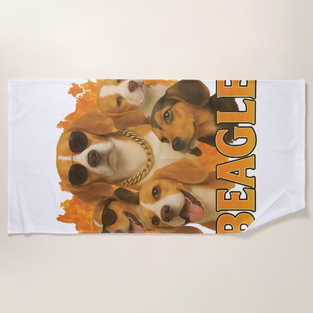 Serviette De Plage Beagle         (Devant)