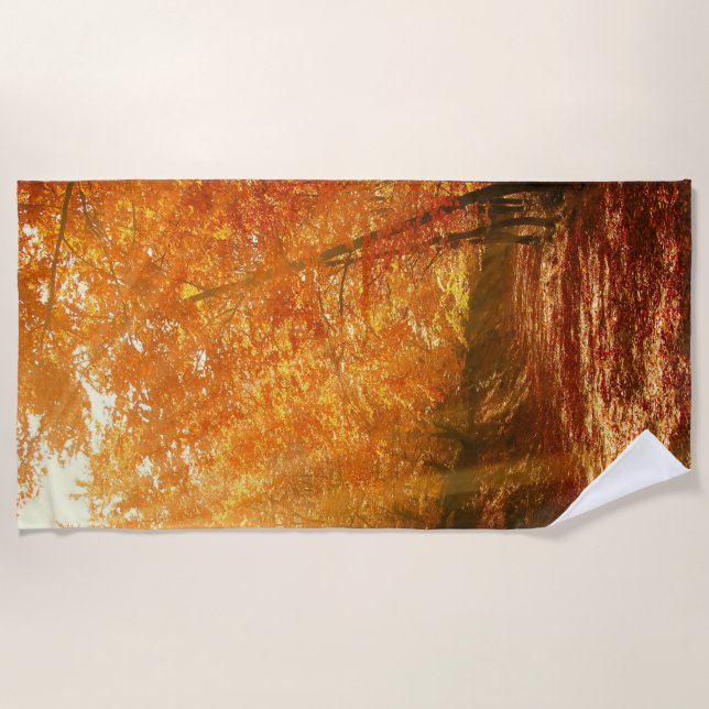 Serviette De Plage Beau automne (Devant)