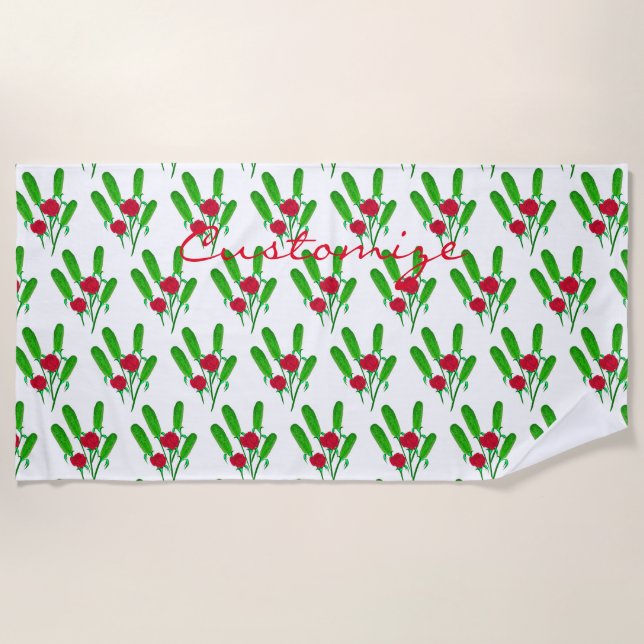 Serviette De Plage Beau bouquet de Pickle avec RosesThunder_Cove (Devant)