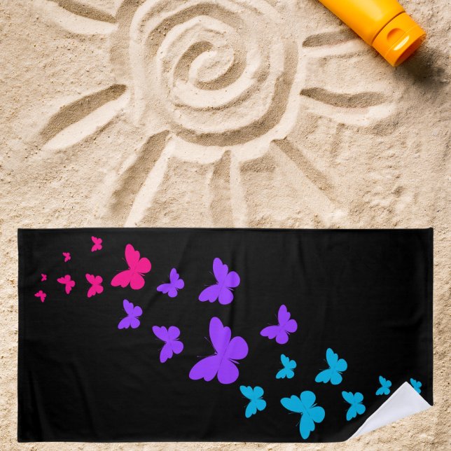 Serviette De Plage Beau Papillon Androgynous Fierté Design (Créateur téléchargé)