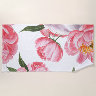 Serviette De Plage Beau Rose