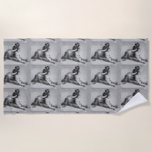 Serviette De Plage Beautés de bain - tenue de plage du tournant du si