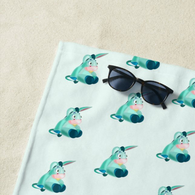 Serviette De Plage Bébé mignon âne (En situation)