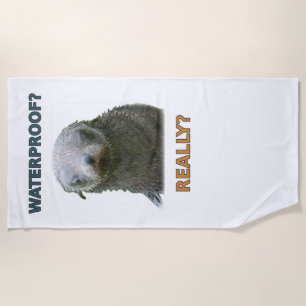Serviette De Plage Bébé phoque mouillé drôle