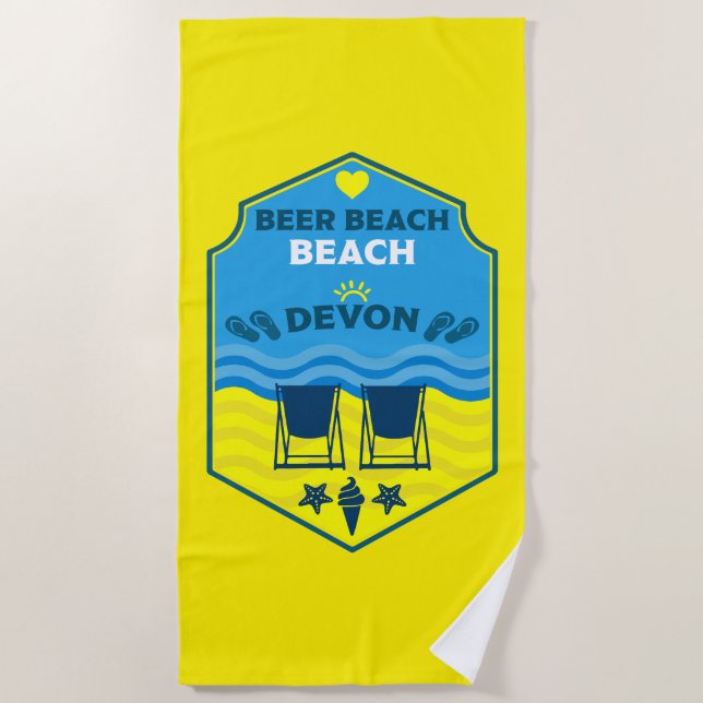 Serviette De Plage Beer Beach Devon (Devant)