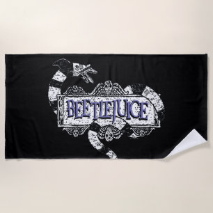 Serviette De Plage Beetlejuice   Sandworm Coiled on Beetlejuice Logo