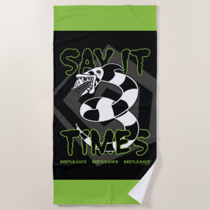 Serviette De Plage Beetlejuice   Say It 3 Times