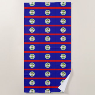 Serviette De Plage Bélize Belizean Drapeau Plage serviette